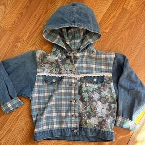 Vintage kids patchwork denim jacket